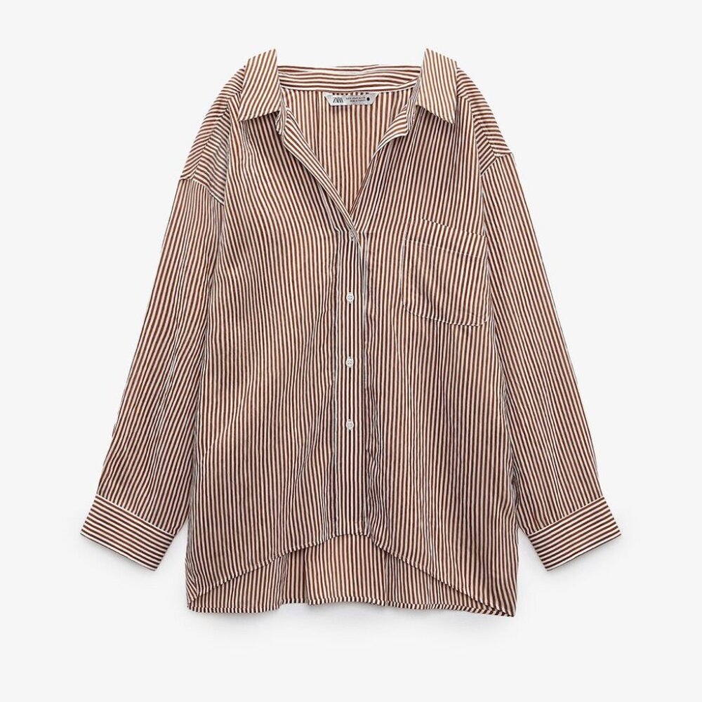 striped oversized shirt